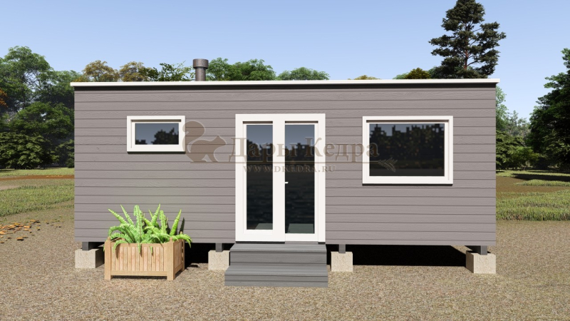 Баня «Парус» из кедра 6х2,2 метра (вариант 2)